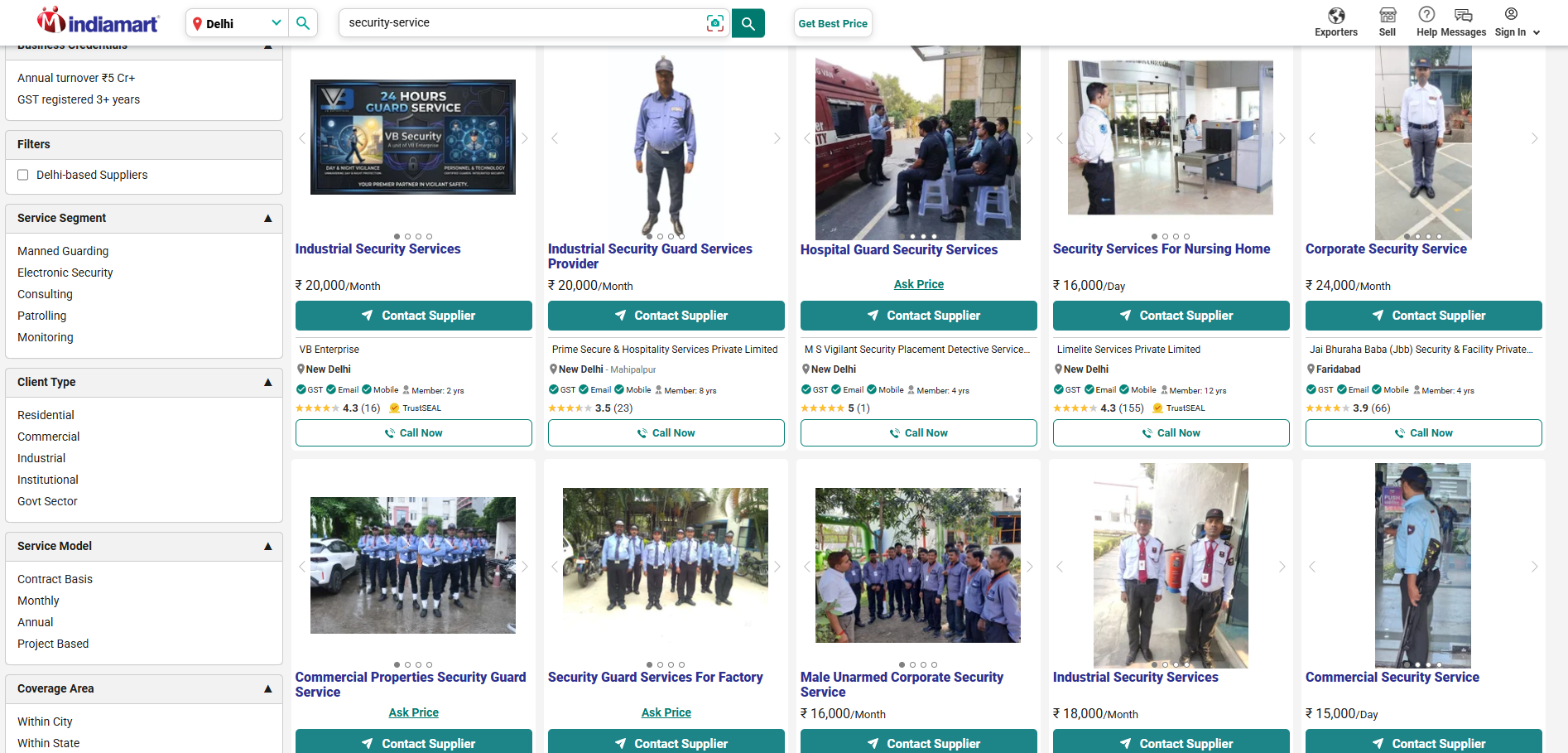 8 Best Security Services in Delhi 2 Security service vendor platform