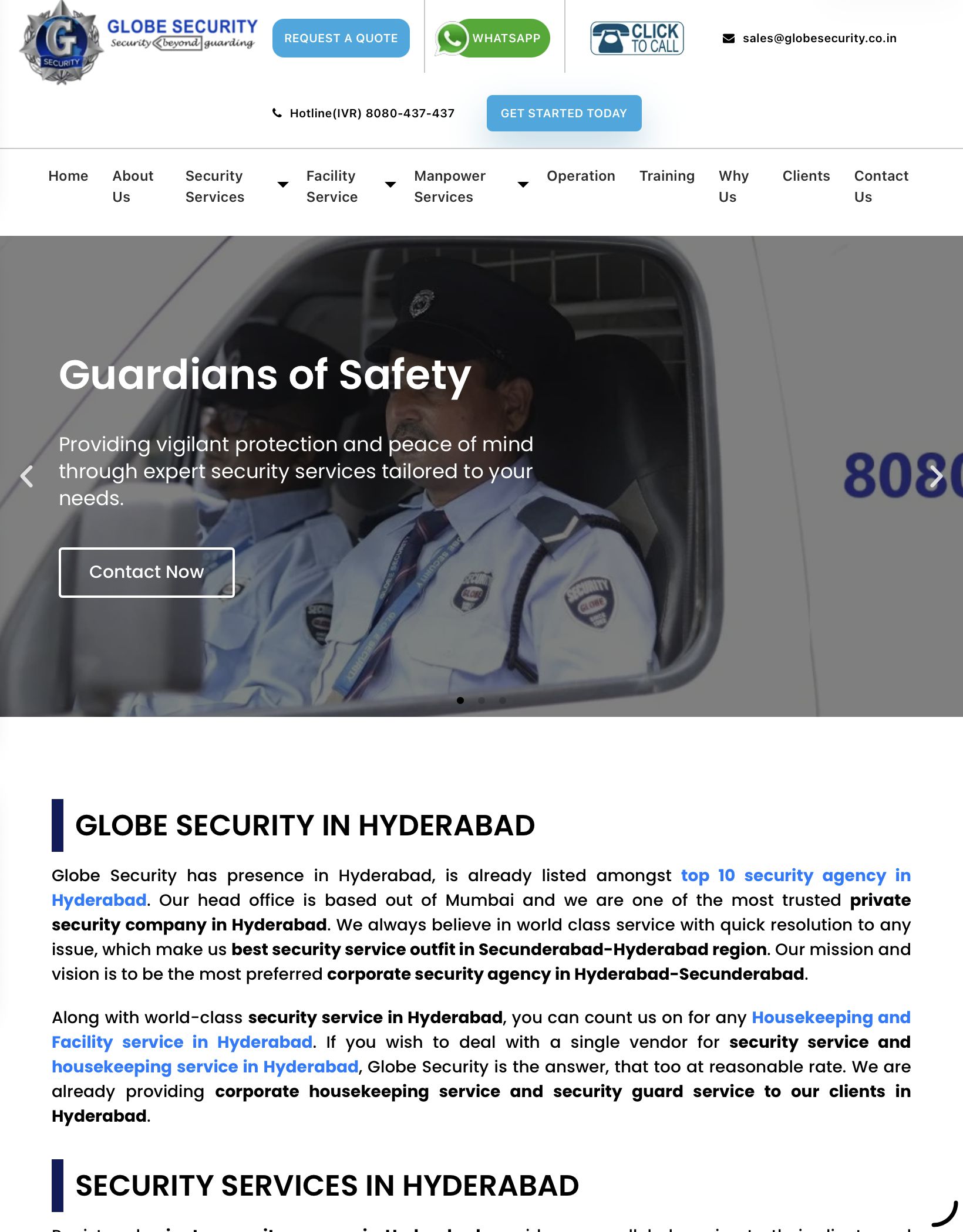 Top 8 Security Services in Hyderabad: Best Trusted Agencies 9 Glоbe Security Services